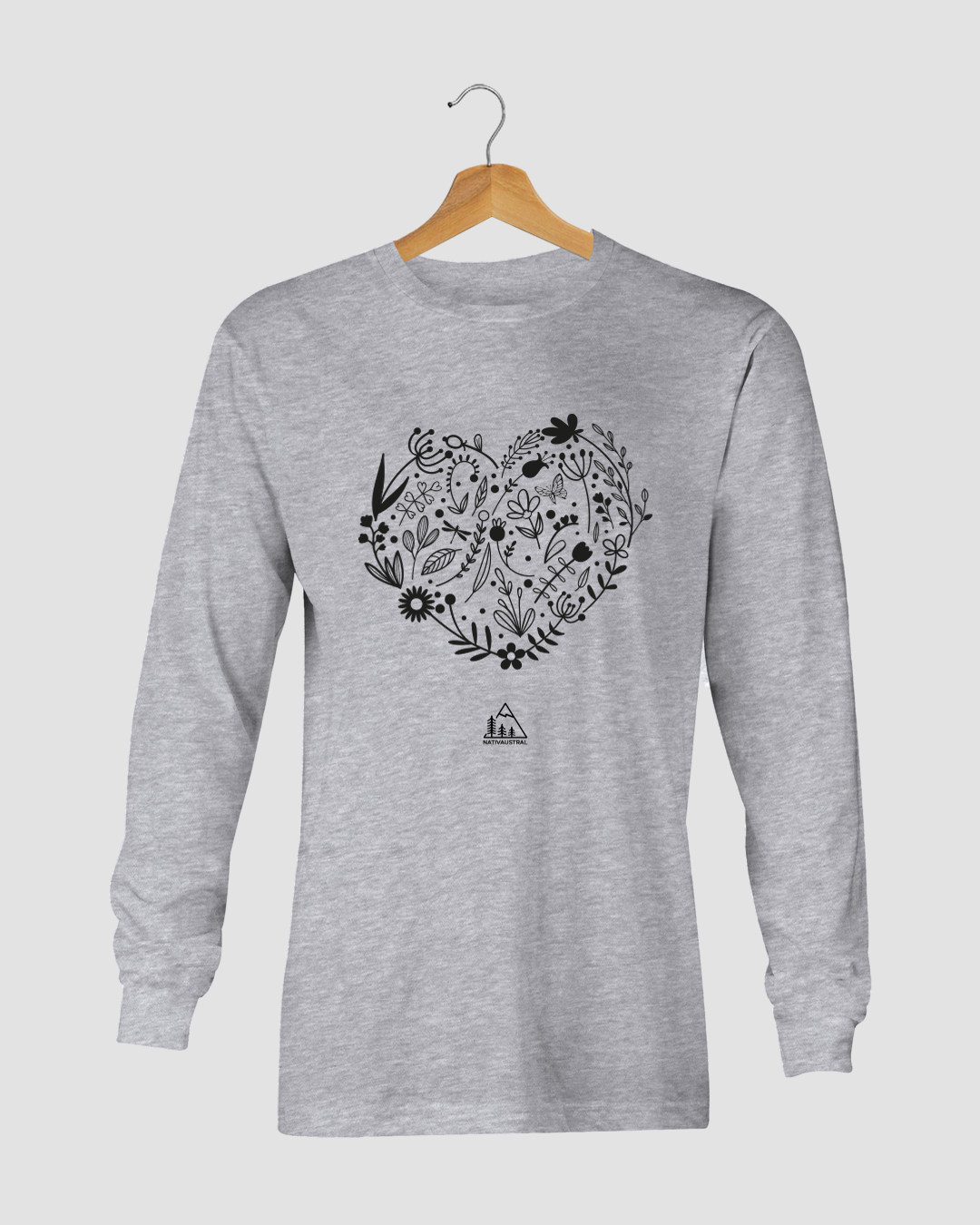 POLERA CORAZÓN DE LA NATURALEZA MANGA LARGA