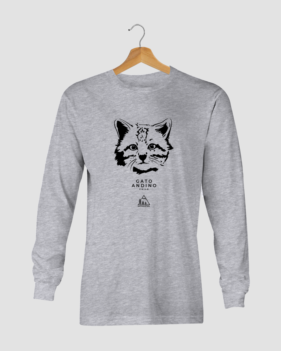 POLERA GATO ANDINO MANGA LARGA