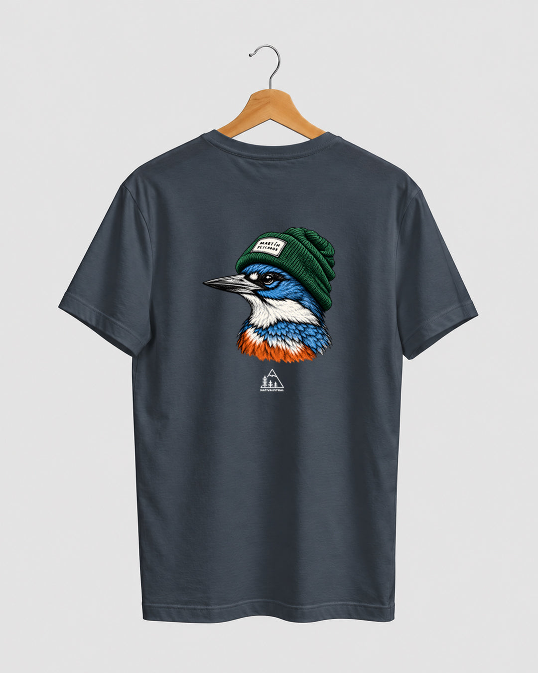 Polera Martín Pescador Ébano, vista trasera