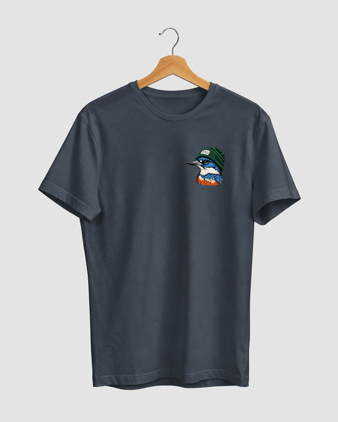Polera Martín Pescador Ébano, vista frontal