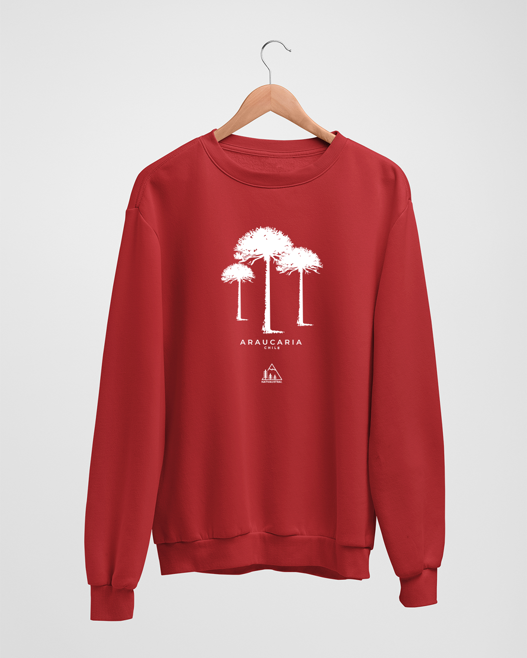 Polerón polo con diseño de araucaria, árbol sagrado del pueblo mapuche - Nativaustral